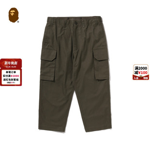 裤 25年秋冬猿人胡子金属标贴袋工装 310521P APE男装 MR.BATHING