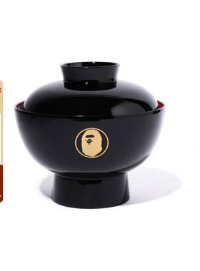 BAPE家居生活猿人日文图案带盖汤碗193003N