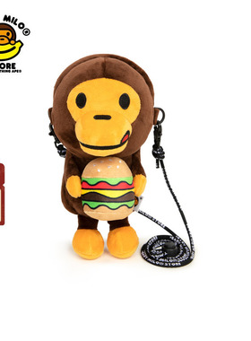 BABY MILO STORE配饰汉堡小猴卡通公仔手机包4387XXP