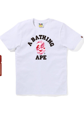 BAPE女装26年春夏迷彩猿人字母印花短袖T恤004102Q