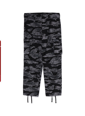 BAPE男装秋冬满印虎纹迷彩图案贴袋工装长裤X52002J