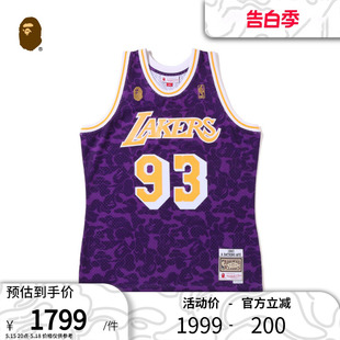 BAPE×M&N男装 春夏迷彩洛杉矶湖人NBA球队篮球背心108901I