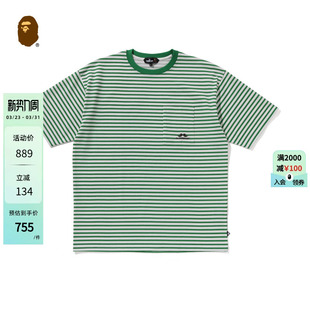 T恤302091O 25年春夏条纹图案短袖 MR.BATHING APE男装