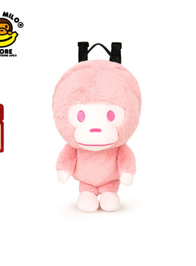 BABY MILO STORE配饰卡通毛绒小猴公仔双肩包4235XXP