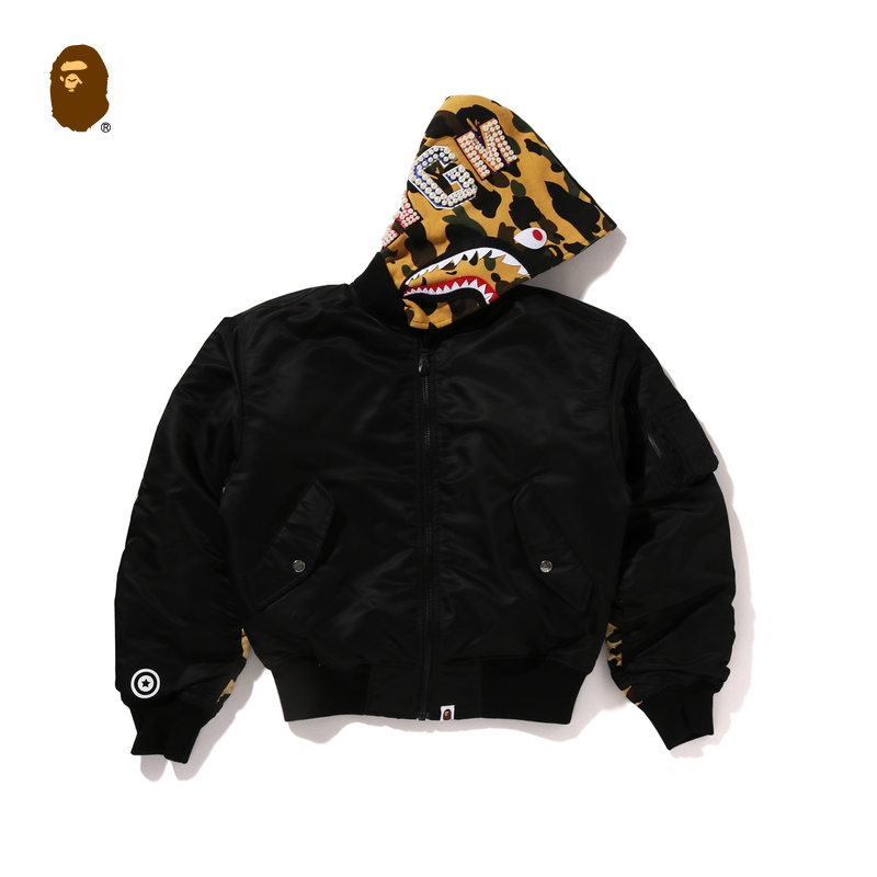 BAPE连帽MA-1夹克外套