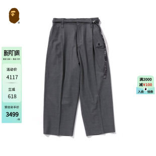 长裤 25年春夏可调节佩斯利腰果花腰带西装 152315O BLACK男装 BAPE