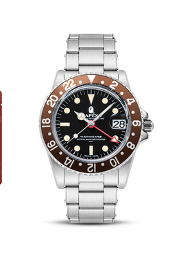 BAPE配饰CLASSIC TYPE 2 BAPEX钢带手表腕表187009K