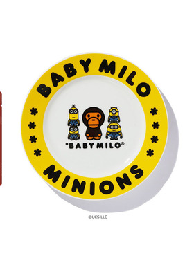 BAPE X MINIONS联名家居卡通BABY MILO小黄人图案碟子193901J