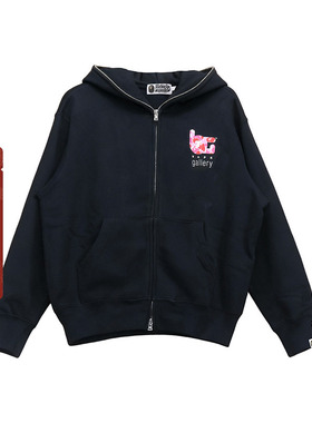 BAPE GALLERY男装25年秋冬迷彩限定款连帽卫衣外套开衫15304XN