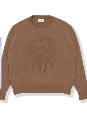 BAPE BLACK男装25年春夏猿人提花纯色羊毛针织毛衣T9302MI