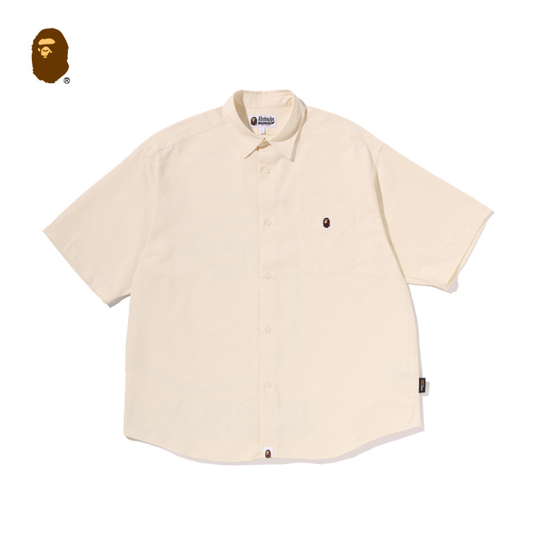 BAPE男装26年春夏猿人刺绣标字母印花图案CORDURA短袖衬衫X00232Q