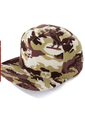 BAPE X OVO联名满印猫头鹰树林迷彩刺绣鸭舌帽棒球帽180911H
