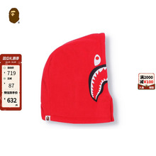 BAPE配饰鲨鱼贴布WGM字母印花摇粒绒装饰帽子382605H