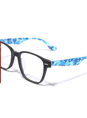 BAPE配饰猿人迷彩板材黑框架平光眼镜A13057K