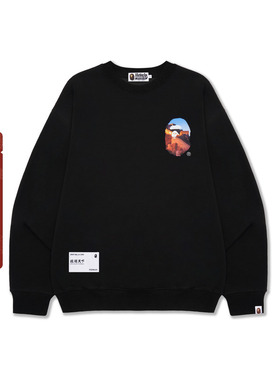 BAPE男装春夏猿游天下北京长城文创猿人圆领卫衣11300XK