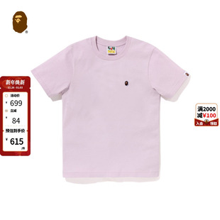 BAPE女装 T恤210073L 秋冬猿人刺绣小标字母印花图案短袖