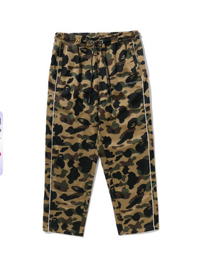 BAPE男装26年春夏字母金属标迷彩图案运动长裤305521Q