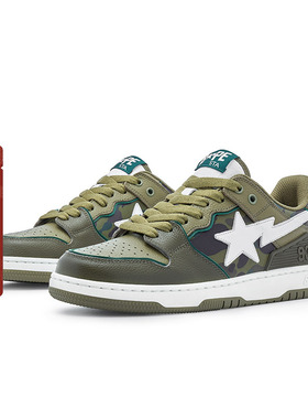 BAPESK8 STA男女鞋春夏同色系拼接迷彩星标休闲鞋191026K