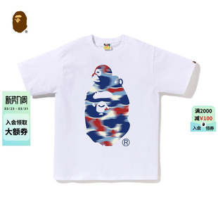 T恤X01310Q MILO卡通小猴猿人短袖 BAPE男装 26年春夏迷彩图案BABY