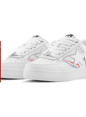 BAPESTA男女鞋秋冬鲨鱼WGM字母星标图腾休闲鞋302911P