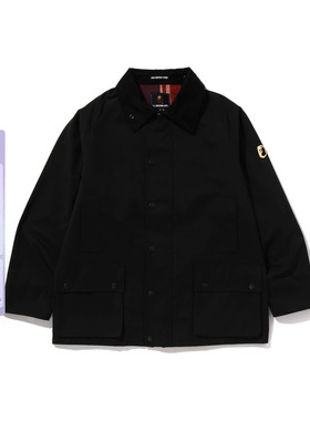 MR.BATHING APE男装秋冬猿人金属徽章灯芯绒工装风夹克140306N