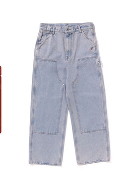 BAPE女装春夏撞色星标刺绣特染工装牛仔长裤252001M