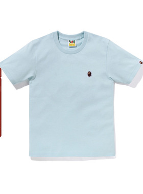 BAPE女装25年春夏猿人刺绣标纯色短袖T恤061102O