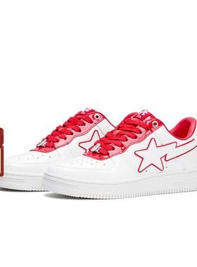 BAPE STA女鞋春夏撞色星标勾边漆皮拼接休闲鞋291017K
