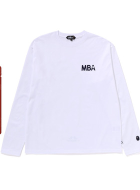 MR.BATHING APE男装25年春夏字母图案简约基础款长袖T恤301111O