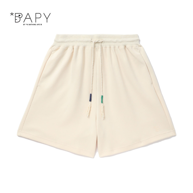 BAPY系带纯色宽松运动短裤图片