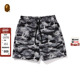 BAPE男装 25春夏棕榈树虎纹迷彩图案沙滩短裤 153312O