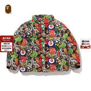 BAPE童装 MILO多图案羽绒服003443P 25年秋冬满印卡通小猴BABY