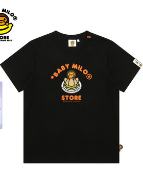 BABY MILO STORE女装26年春夏卡通小猴可颂图案短袖T恤0451XXQ