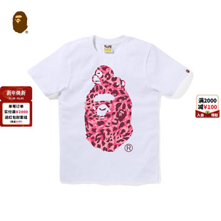 T恤022102P MILO猿人印花短袖 BAPE女装 25年秋冬豹纹卡通小猴BABY