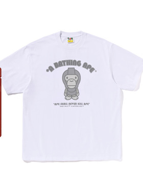 BAPE男装25年秋冬卡通小猴BABY MILO印花短袖T恤X30110P