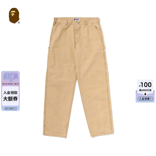 BAPE字母刺绣工装风休闲裤