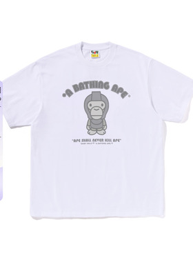 BAPE男装25年秋冬卡通小猴BABY MILO印花短袖T恤X30110P