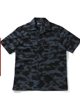 MR BATHING APE男装春夏满幅猿人迷彩图案短袖衬衫131005G