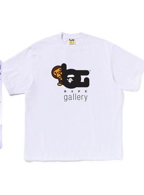 BAPE GALLERY男装春夏卡通小猴BABY MILO限定款短袖T恤X30210O