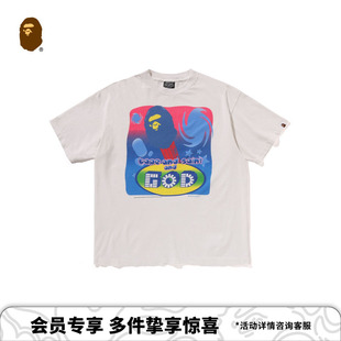 BAPE X SAINT MXXXXXX联名男装25年秋冬图案印花短袖T恤909091P