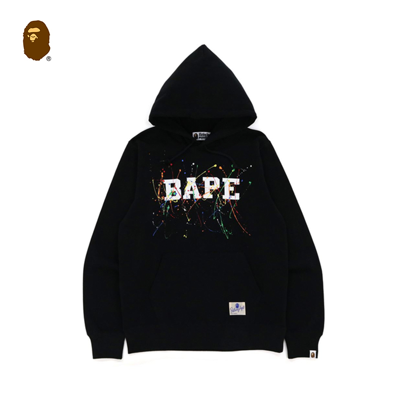 bape旗舰店男装秋冬彩色泼墨印花
