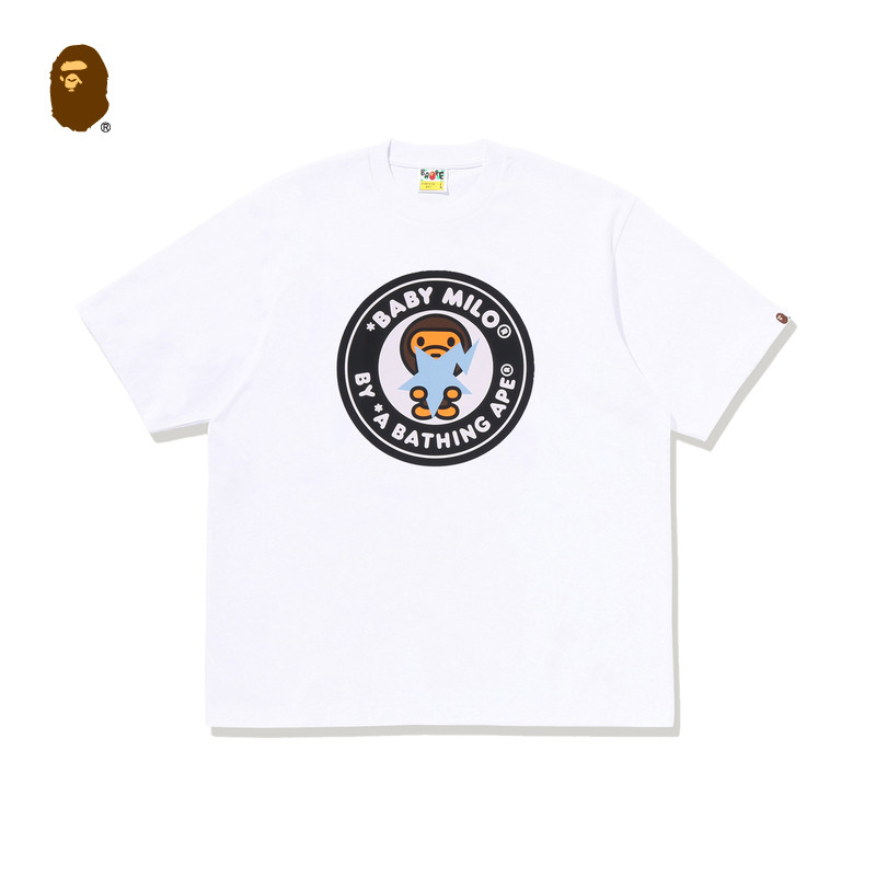 BAPEBABYMILO星标圆章印花T恤图片