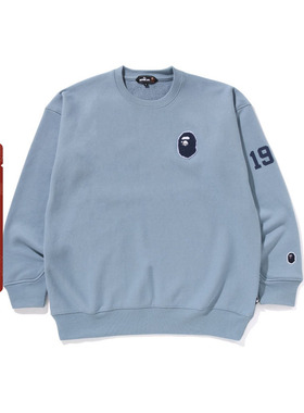 MR.BATHING APE男装25年春夏猿人布章字母印花圆领卫衣304131O