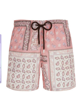 BAPE BLACK联名男装25年春夏佩斯利腰果花图腾泳裤2B81MI