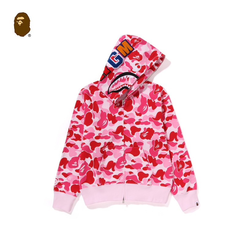 BAPE女装26年春夏全拉链鲨鱼连帽卫衣开衫外套00115Q