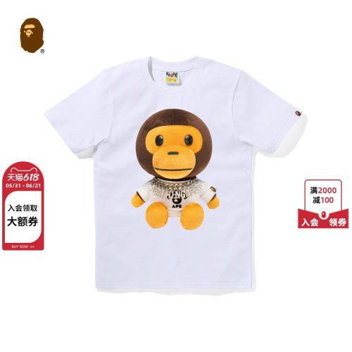 BAPE立体感BABYMILO印花短袖T恤