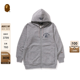 MR.BATHING 24年秋冬猿人胡子刺绣连帽卫衣外套115301N APE男装