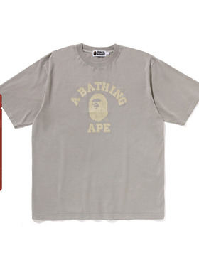 BAPE男装24年秋冬猿人字母裂纹印花短袖T恤X09003N