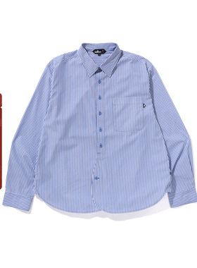 MR.BATHING APE男装25年春夏猿人胡子刺绣条纹长袖衬衫304311O