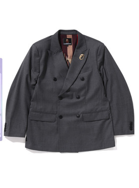 MR.BATHING APE男装25春夏猿人胡子徽章双排扣西装外套309401O